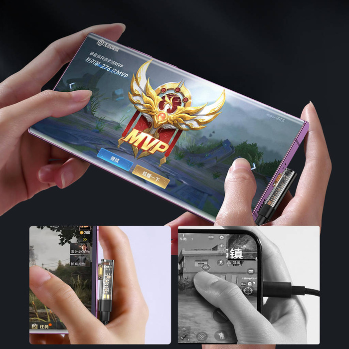 Joyroom Cavo USB C angolato - USB C per ricarica rapida e trasferimento dati 100W 1,2 m nero (S-CC100A6)