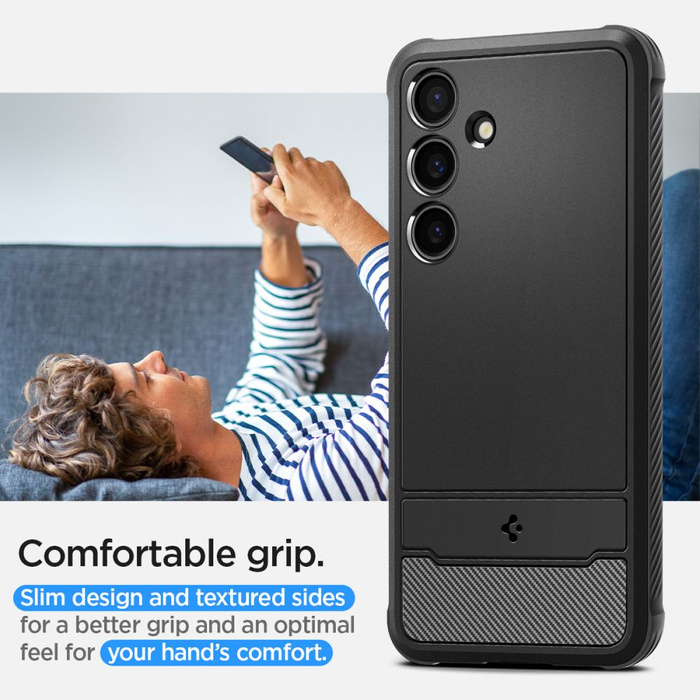 Hülle Spigen Rugged Armor Samsung Galaxy S24+ Plus MATTE Schwarz Case