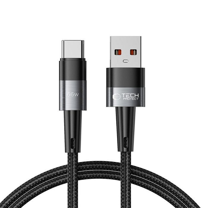 TECH-PROTECT ULTRABOOST TYP-C KABEL 66W/6A 100CM GRAU