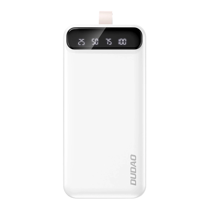 Dudao K8S+ Powerbank 10W 30000mAh 2x USB-A mit LED-Licht - Weiß