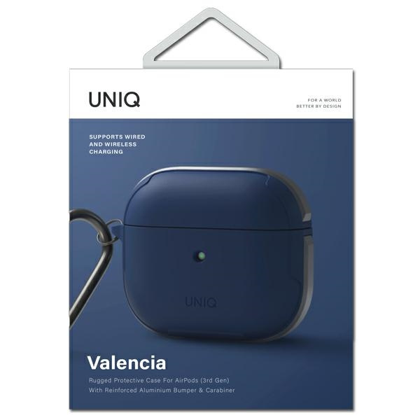 Uniq Hülle Valencia AirPods 3 blau / blau Antimikrobiell