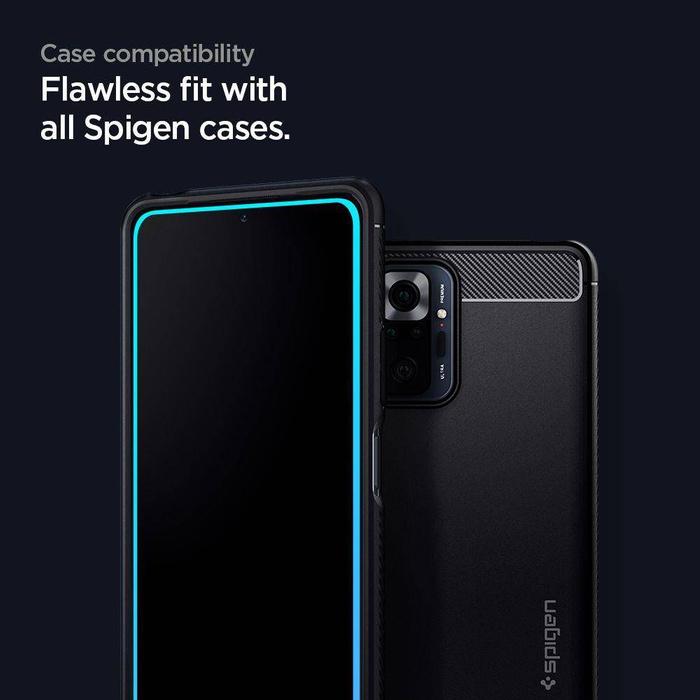 TEMPERED GLASS SPIGEN GLASS FC XIAOMI REDMI NOTE 10 PRO BLACK