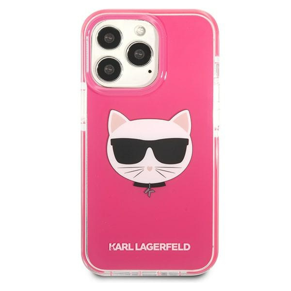 Case KARL LAGERFELD Apple iPhone 13 13 Pro Choupette Head Fuchsia Pink Hardcase
