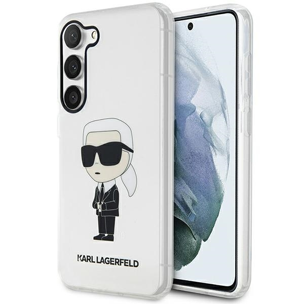 Obal Karl Lagerfeld KLHCS23MHNIKTCT S23 Plus S916 transparentní hardcase Ikonik Karl Lagerfeld Case