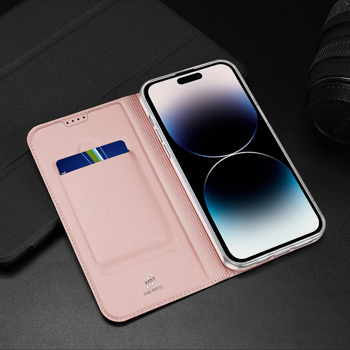 Custodia a portafoglio Dux Ducis Skin Pro per iPhone 15 Pro - nera