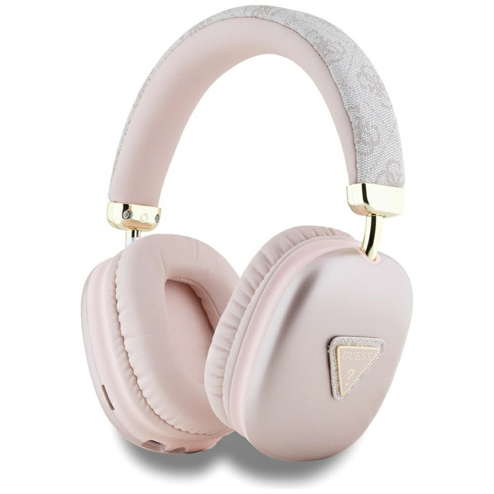 Słuchawki nauszne Guess Bluetooth 5.3 4G Triangle Logo różowy