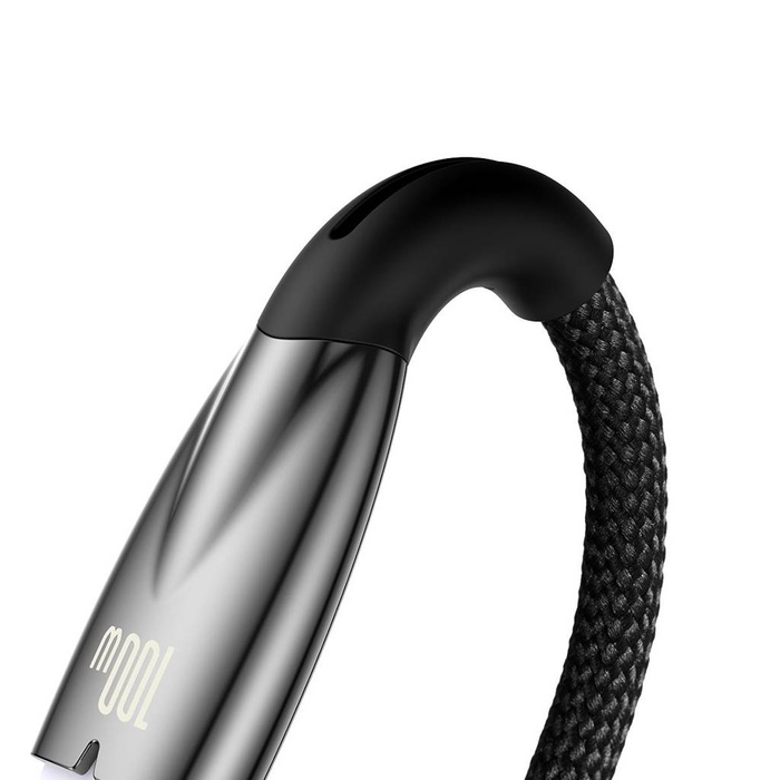 Baseus Glimmer Series kabel pro rychlé nabíjení USB-A - USB-C 100W 480Mbps 2m černá