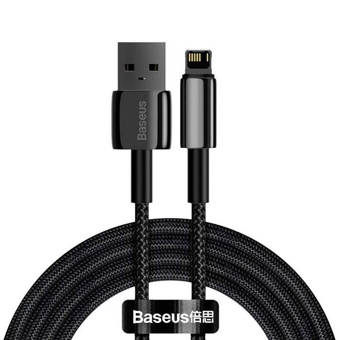 Baseus Tungsten USB kabel - Lightning 2,4 A 2 m černý (CALWJ-A01)