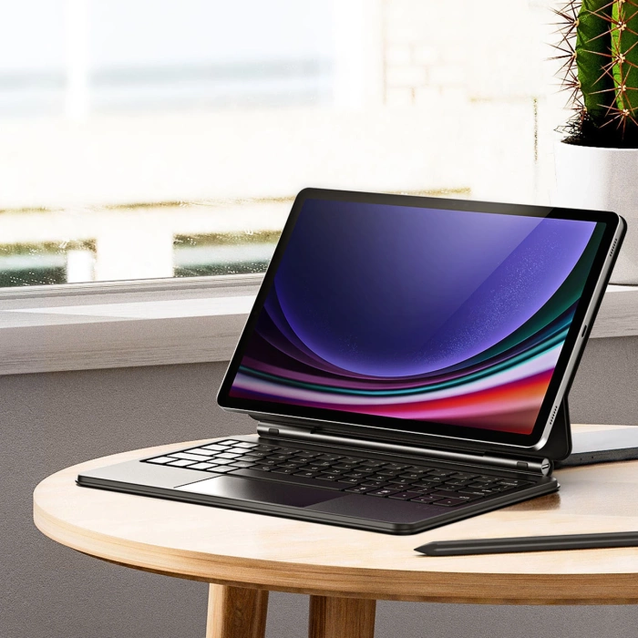 Dux Ducis Keyboard (MK Series) Hülle mit Bluetooth-Tastatur für Samsung Galaxy Tab S9 / S8 / S7 – Schwarz