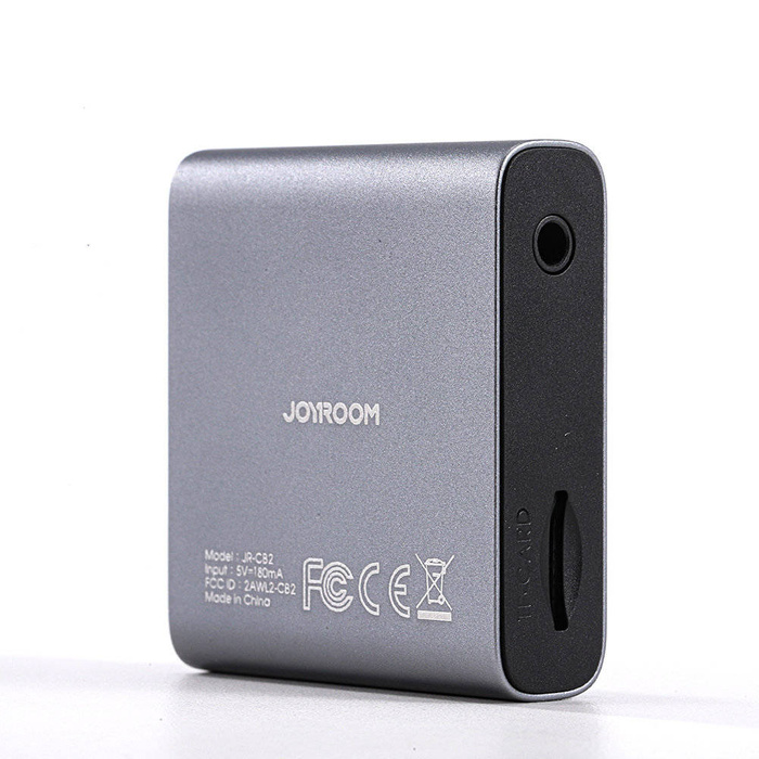 Joyroom Transmisor Bluetooth AUX (emisor/receptor) para coche, TV gris (JR-CB2)