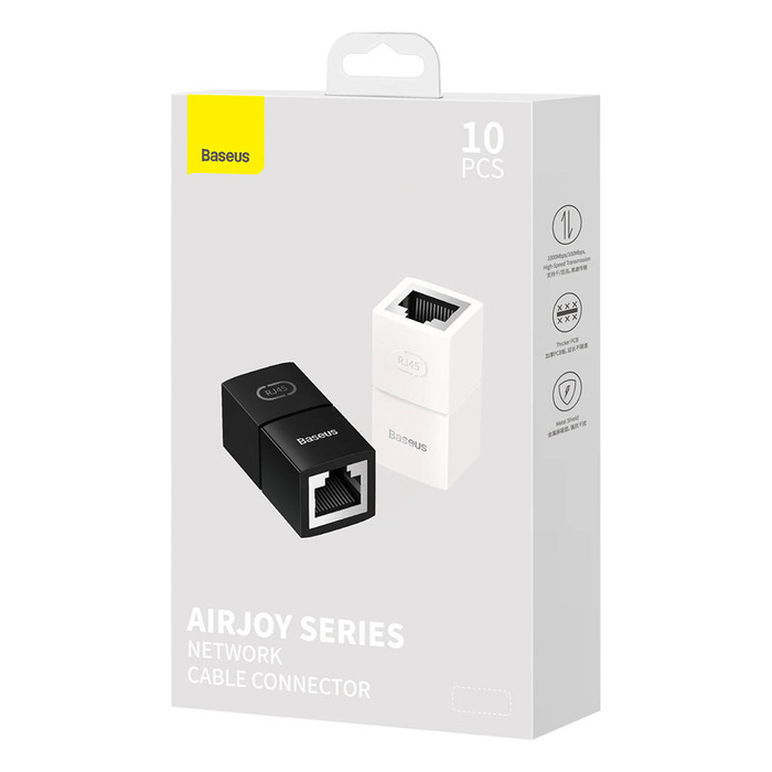 Accoppiatore di rete Connettore cavo Ethernet RJ-45 Baseus AirJoy Series 10 pezzi - nero