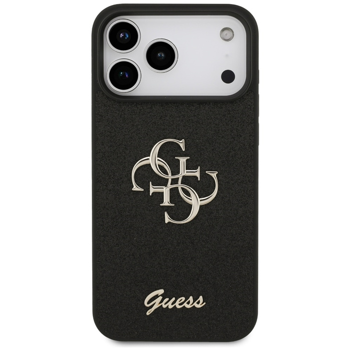 Etui Guess Fixed Glitter Big 4G do       iPhone 17 Pro Max czarny