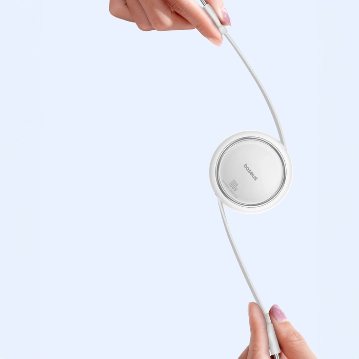 Baseus Free2Draw Mini USB-C - Cavo retrattile USB-C 100W 1m - bianco