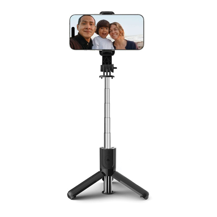 TECH-PROTECT L02S DRAHTLOSER SELFIE STICK DREIBEINIG SCHWARZ
