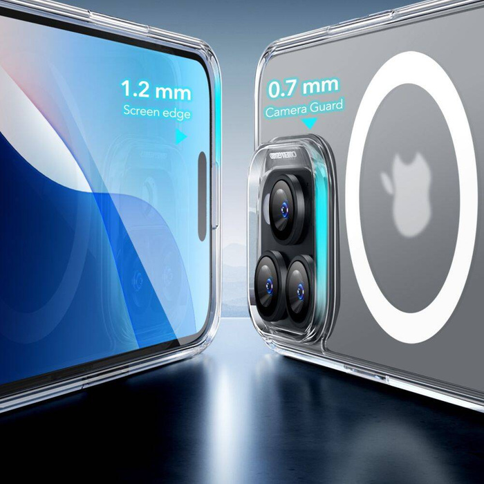 Etui ESR CLASSIC HYBRID HALOLOCK MAGSAFE & TEMPERED GLASS IPHONE 16 PRO FROSTED CLEAR