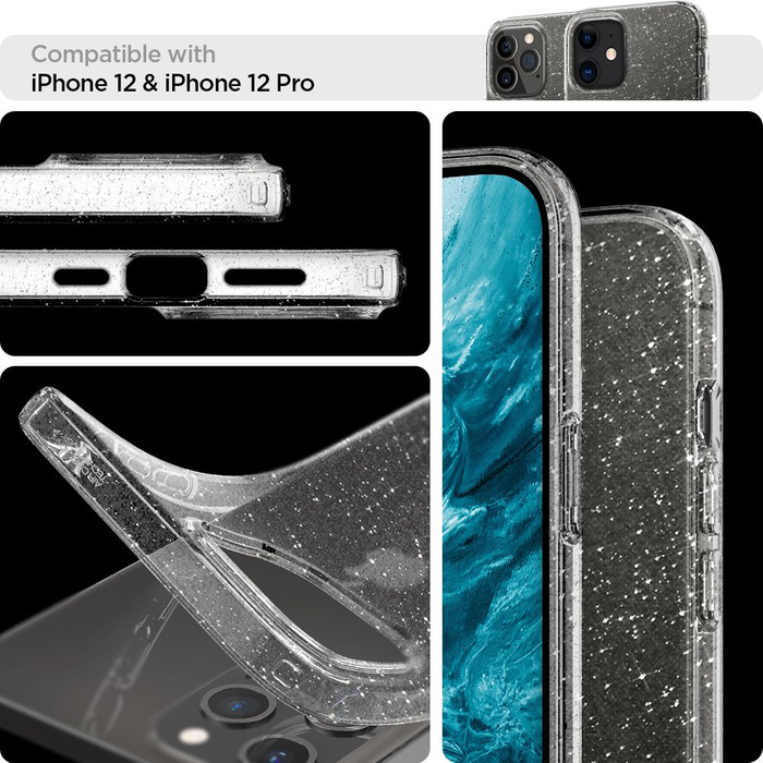 Coque SPIGEN iPhone 12 / 12 Pro Liquid Crystal Glitter Crystal Transparent Case