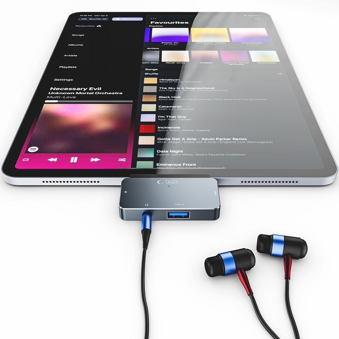 TECH-PROTECT V6-HUB ADATTATORE 4IN1 GRIGIO