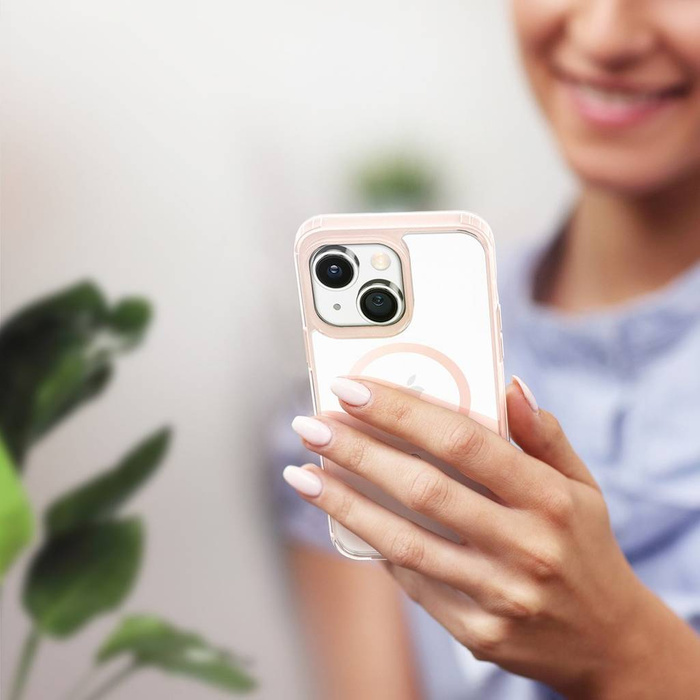 Coque Dux Ducis Clin2 pour iPhone 14 Plus magnétique MagSafe cover rose