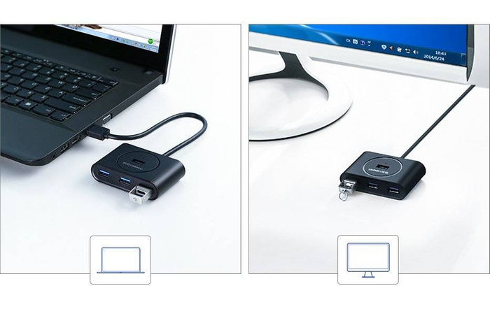 Ugreen HUB splitter 4x USB 3.2 Gen 1 (1 m cable) black (CR113 20291)