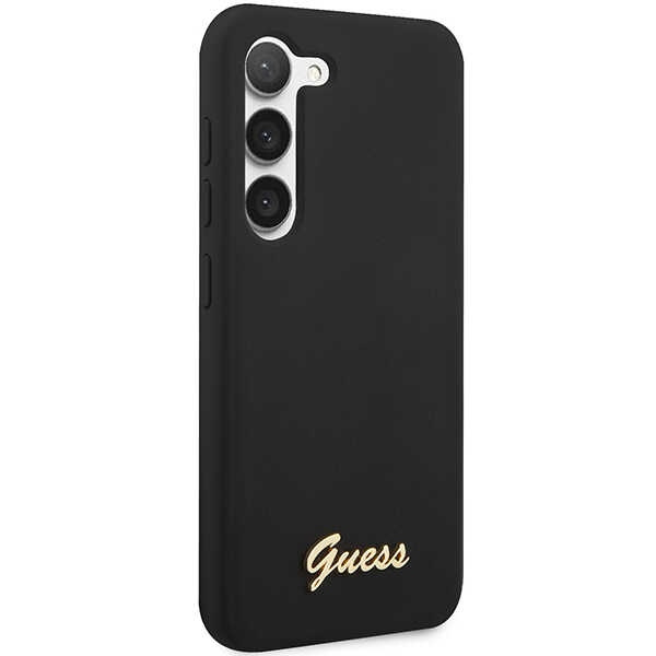 Obal Guess GUHCS23MSLSMK S23 Plus S916 černá/černá tvrdácase Silikonová Vintage Gold Logo