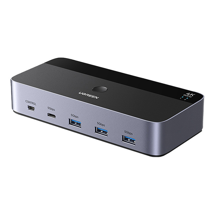 Przełącznik KVM HDMI na dwa monitory Ugreen AK500, 2 wejścia 2 wyjścia