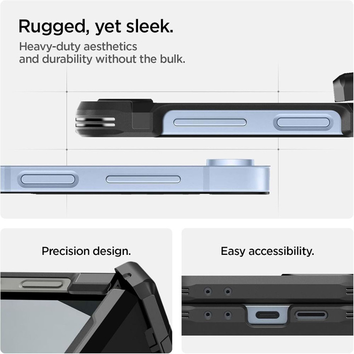 ETUI SPIGEN SAMSUN GALAXY Z FLIP 6 / 7 FE TOUGH ARMOR PRO MAG MAGSAFE CZARNE