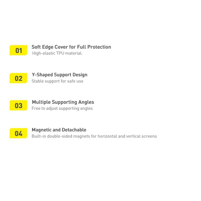 Baseus Safattach Y-type pour iPad Pro 12.9" 2018/2020/2021 housse avec support blanc (ARCX010102)