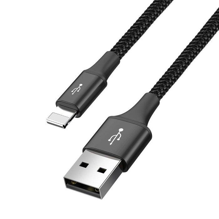 Baseus cable USB 4in1 cable, 2x Lightning / USB Type C / micro USB, nylon braided 3.5A 1.2m black (CA1T4-A01)