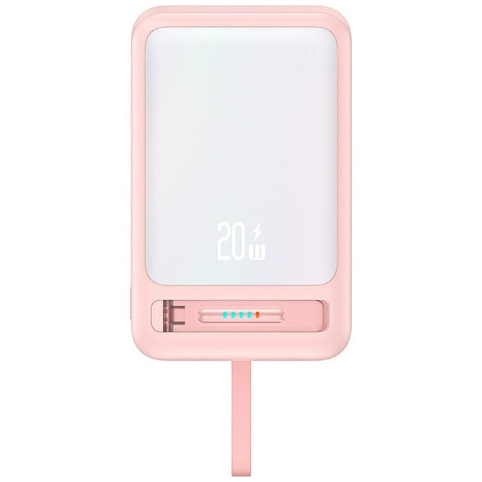 Powerbank USAMS XM Series CD219 10000mAh Magnetic Wireless różowy