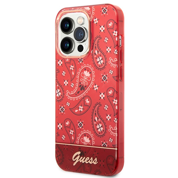 Case Guess iPhone 14 Pro Max 6.7" red/red hardcase Bandana Paisley