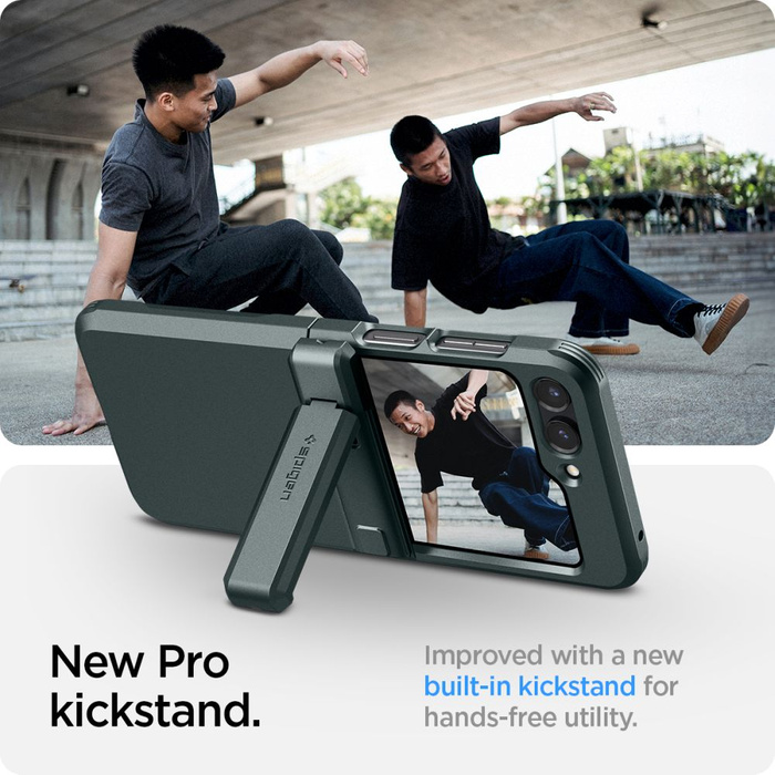 Funda Spigen Tough Armor Pro Galaxy Z Flip 5 Abyss Verde Case