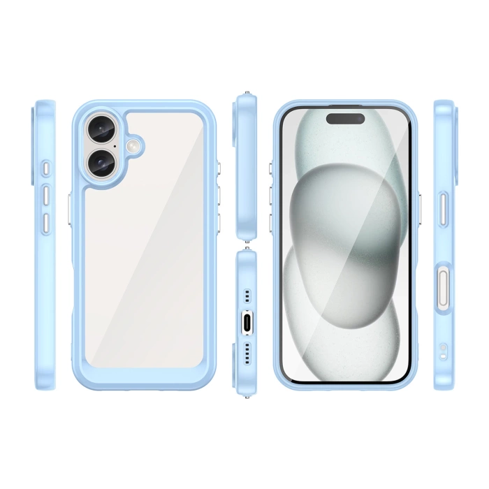 Outer Space Case with Gel Frame for iPhone 16 Plus - Blue