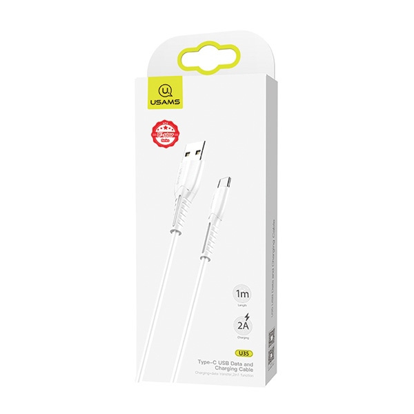  USAMS MicroUSB 2A Fast Charge 1m Blanco
