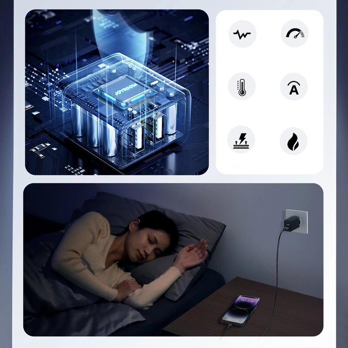 Joyroom JR-TCN01 2xUSB-A 12W 2,4A Netzladegerät - Schwarz