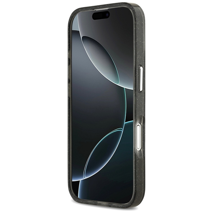 Etui Karl Lagerfeld IML Glitter Karl &   Choupette Sketch Logo MagSafe do iPhone 17 czarny