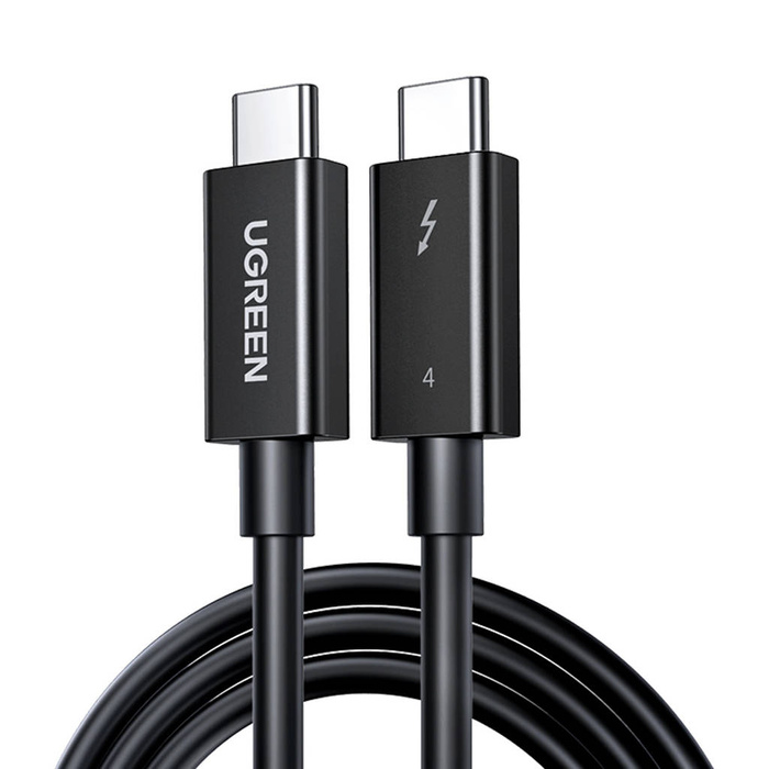 Cavo Ugreen cavo USB C (maschio) - USB C (maschio) Thunderbolt 4 100W / 8K 60Hz / 40Gb/s 0.8m nero (US501)