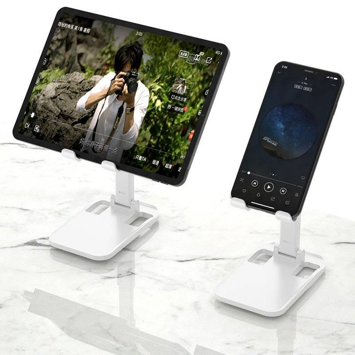 Dudao desk telescopic stand folding stand for téléfono portable tablet white (F5XS whie)