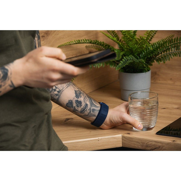 Pasek do Samsung Galaxy Watch Forcell F-Design FS05 sprzączka włókno poliestrowe 22 mm pomarańczowy