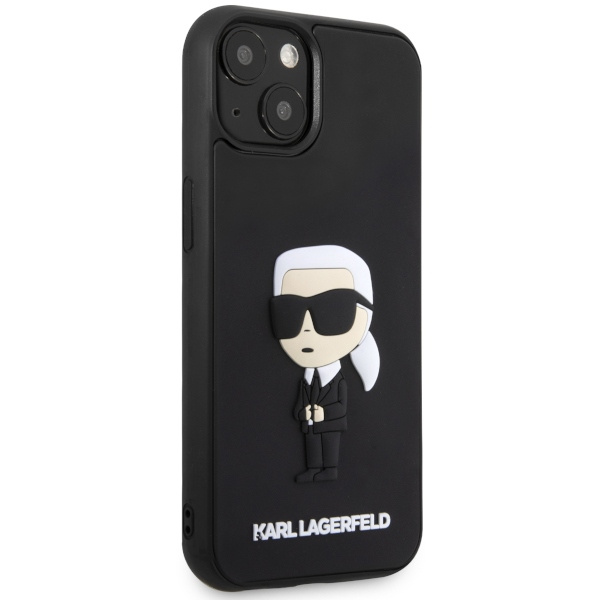 Hülle Karl Lagerfeld KLHCP14M3DRKINK iPhone 14 Plus 6,7" schwarz/schwarz hartcase Gummi Ikonik 3D Case