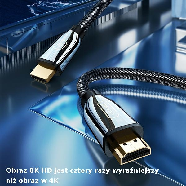 Kábel USAMS HDMI - HDMI 2.1 U67 2m 8K čierny / čierny Ultra HD SJ497HD01 (US-SJ497)