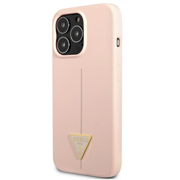 Case GUESS Apple iPhone 13 Pro Max Silicone Triangle Pink Hardcase