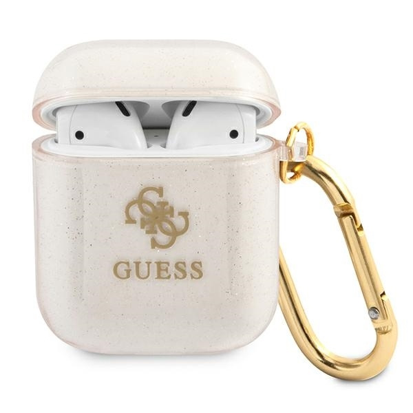 Coque GUESS Apple AirPods Glitter Collection Gold Case