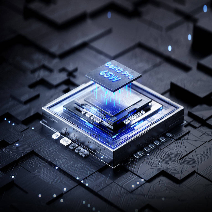 Baseus GaN3 Pro rychlá nabíječka GaN 2 x USB Type C / 2 x USB 65W PD, QC4.0 +, AFC + USB Type C - USB Type C kabel 1m černý (CCGP040101)