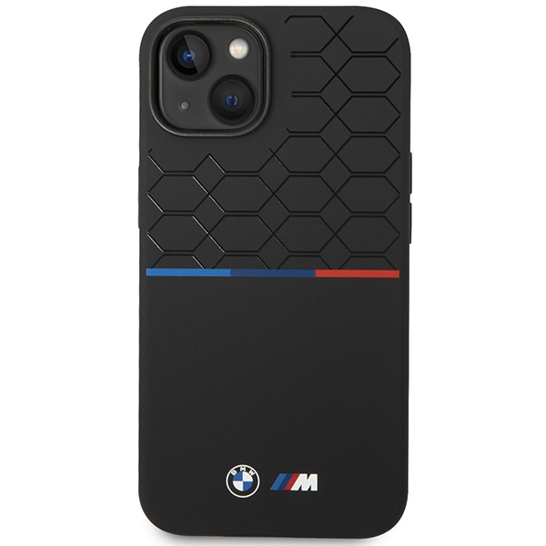 Hülle Bmw Bmhmp15s22smpk IPhone 15 / 14 / 13 6.1" Schwarz/Schwarz Hartcase M Silikon Muster MagSafe Case
