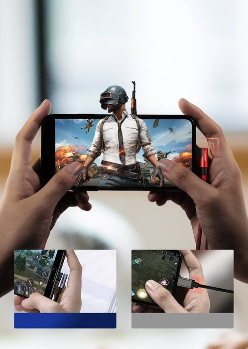 Ugreen USB - Lightning MFI angled cable 1m 2,4A black (60521)