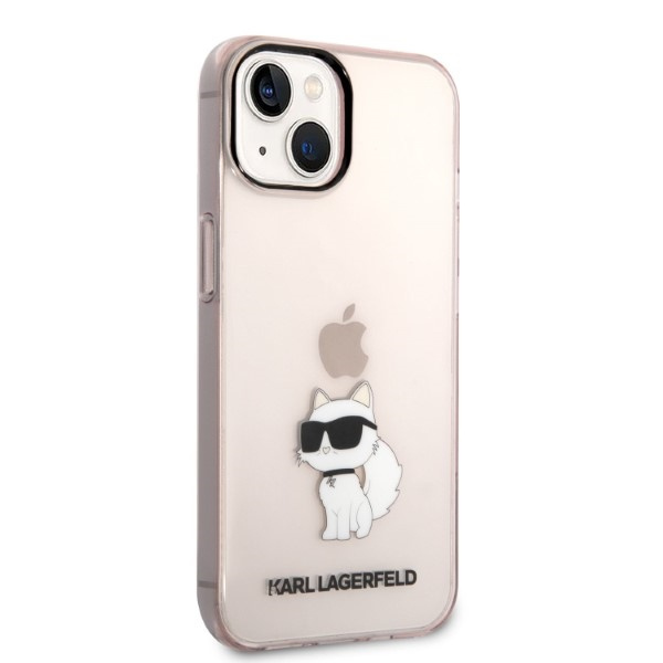 Coque Karl Lagerfeld iPhone 14 6.1" rose/rose durcase Ikonik Choupette