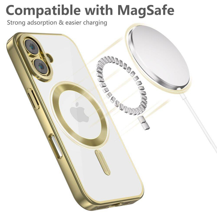 ETUI TECH-PROTECT MAGFLEX MAGSAFE IPHONE 16 SATIN GOLD