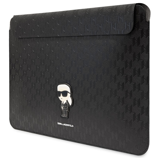 Funda Karl Lagerfeld KLCS16SAKHPKK 16" negro/negro Saffiano Monograma Ikonik