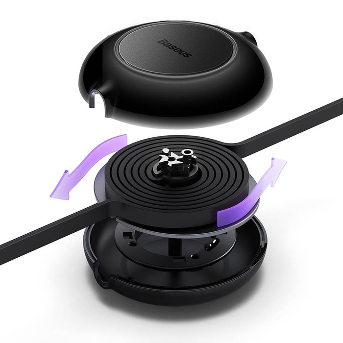 Baseus Bright Mirror 2 cable retráctil 3en1 USB tipo A - micro USB + Lightning + USB tipo C 66W 1,1m negro (CAMJ010101)