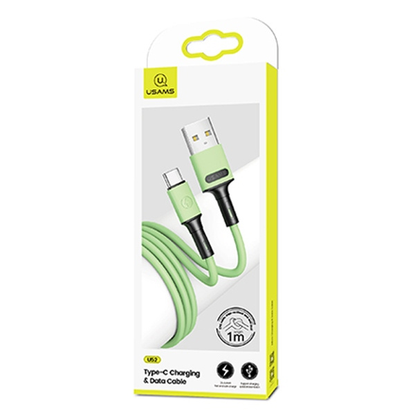 Kábel USAMS USB-C Fast Charge 1m Green